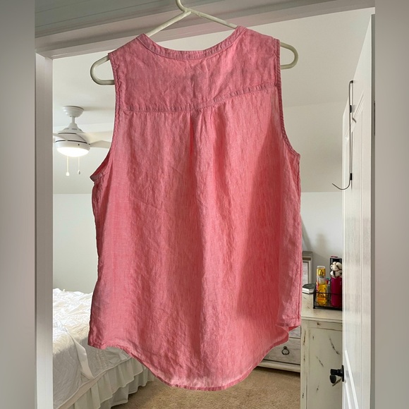 Christian Siriano 100% Linen Sleeveless Woman’s Large Top - Picture 3 of 13